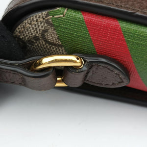Secondhand Gucci Horsebit 1955 beige×Multicolour PVC coated canvas 625615 shoulderbag | stylenewstar