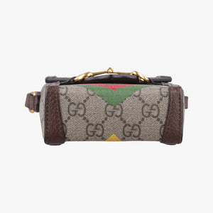 Secondhand Gucci Horsebit 1955 beige×Multicolour PVC coated canvas 625615 shoulderbag | stylenewstar