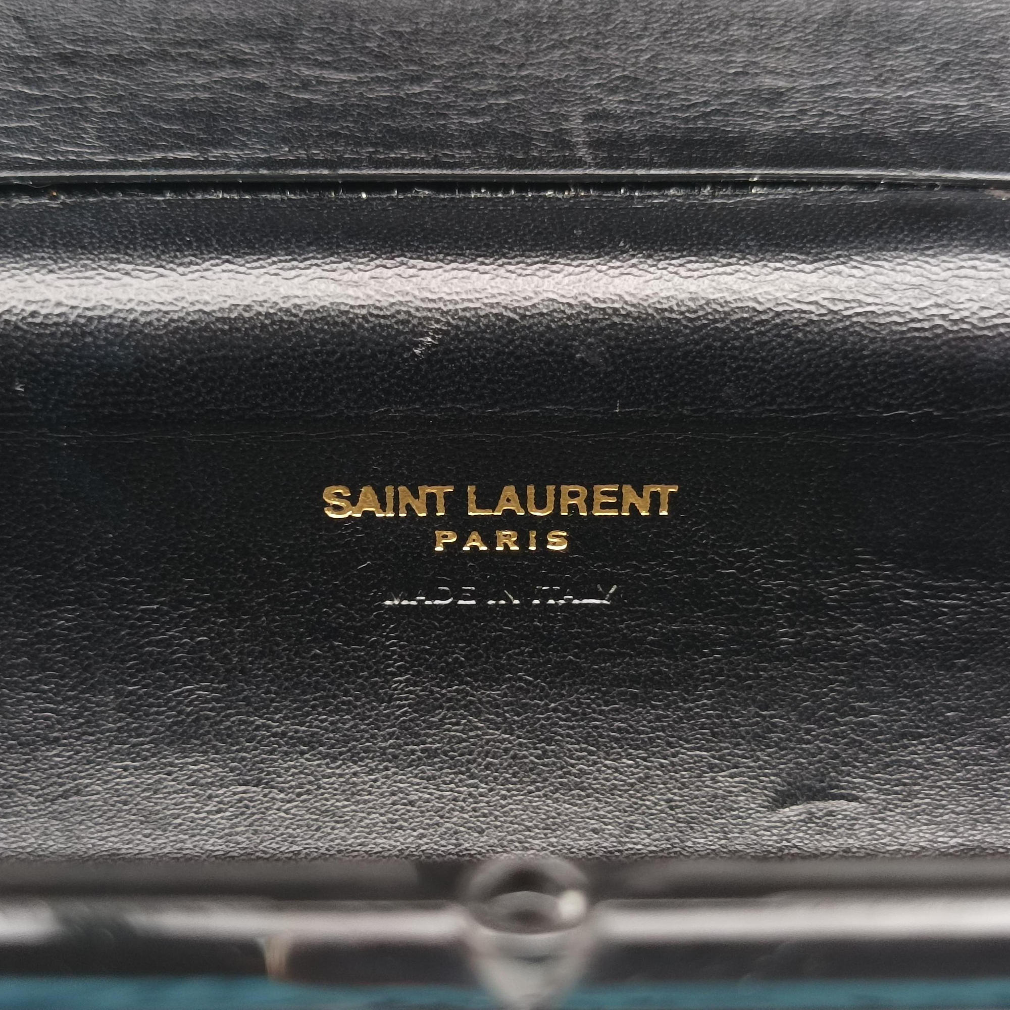 Pre-owned Yves Saint Laurent Fringe Monogram Opium Box Black Plexiglass 418593 shoulderbag | stylenewstar