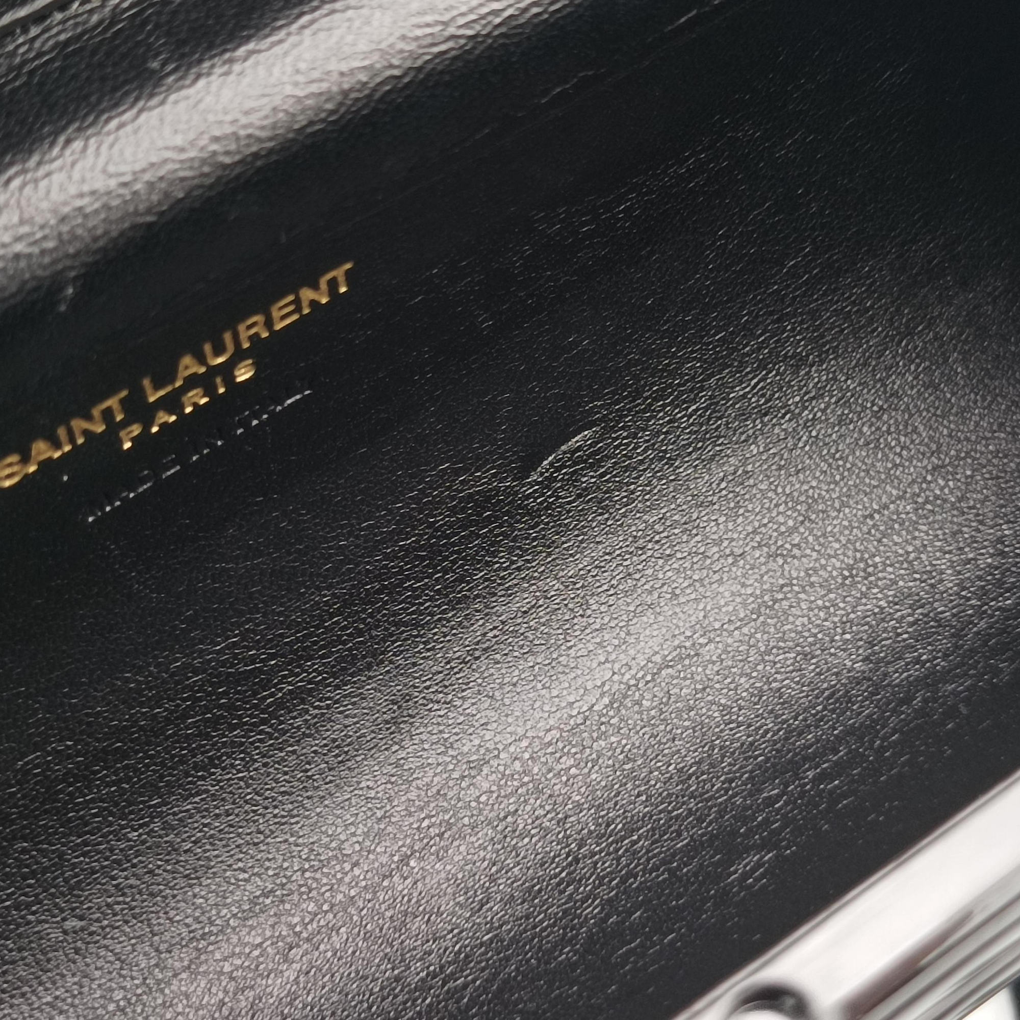Pre-owned Yves Saint Laurent Fringe Monogram Opium Box Black Plexiglass 418593 shoulderbag | stylenewstar