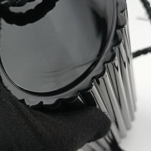 Pre-owned Yves Saint Laurent Fringe Monogram Opium Box Black Plexiglass 418593 shoulderbag | stylenewstar