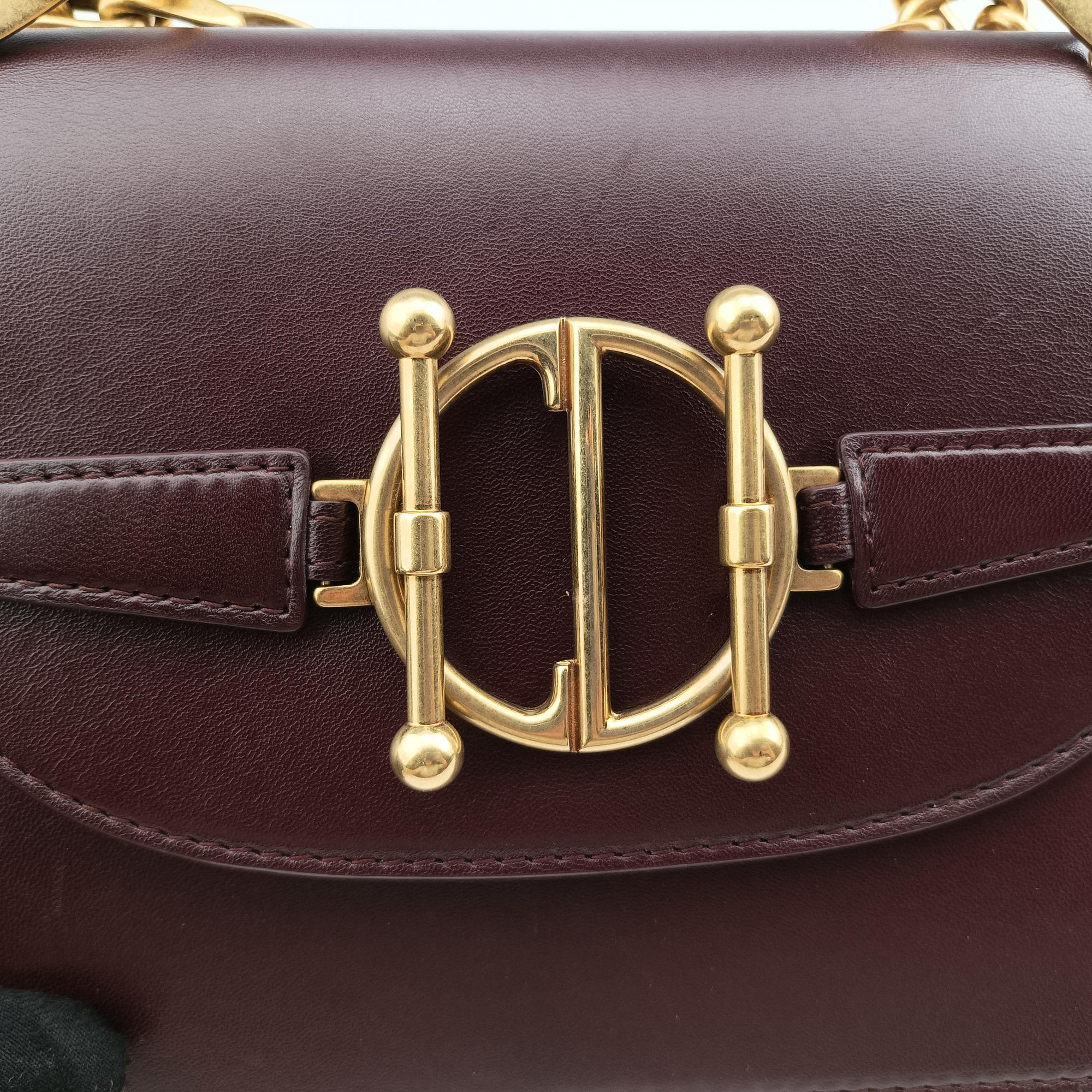 Pre-owned Christian Dior DiorDirection Bordeaux Smooth calfskin  shoulderbag | stylenewstar