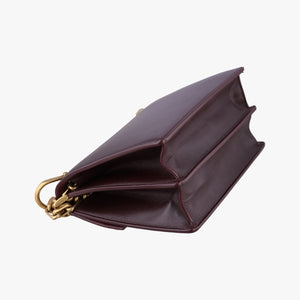 Pre-owned Christian Dior DiorDirection Bordeaux Smooth calfskin  shoulderbag | stylenewstar