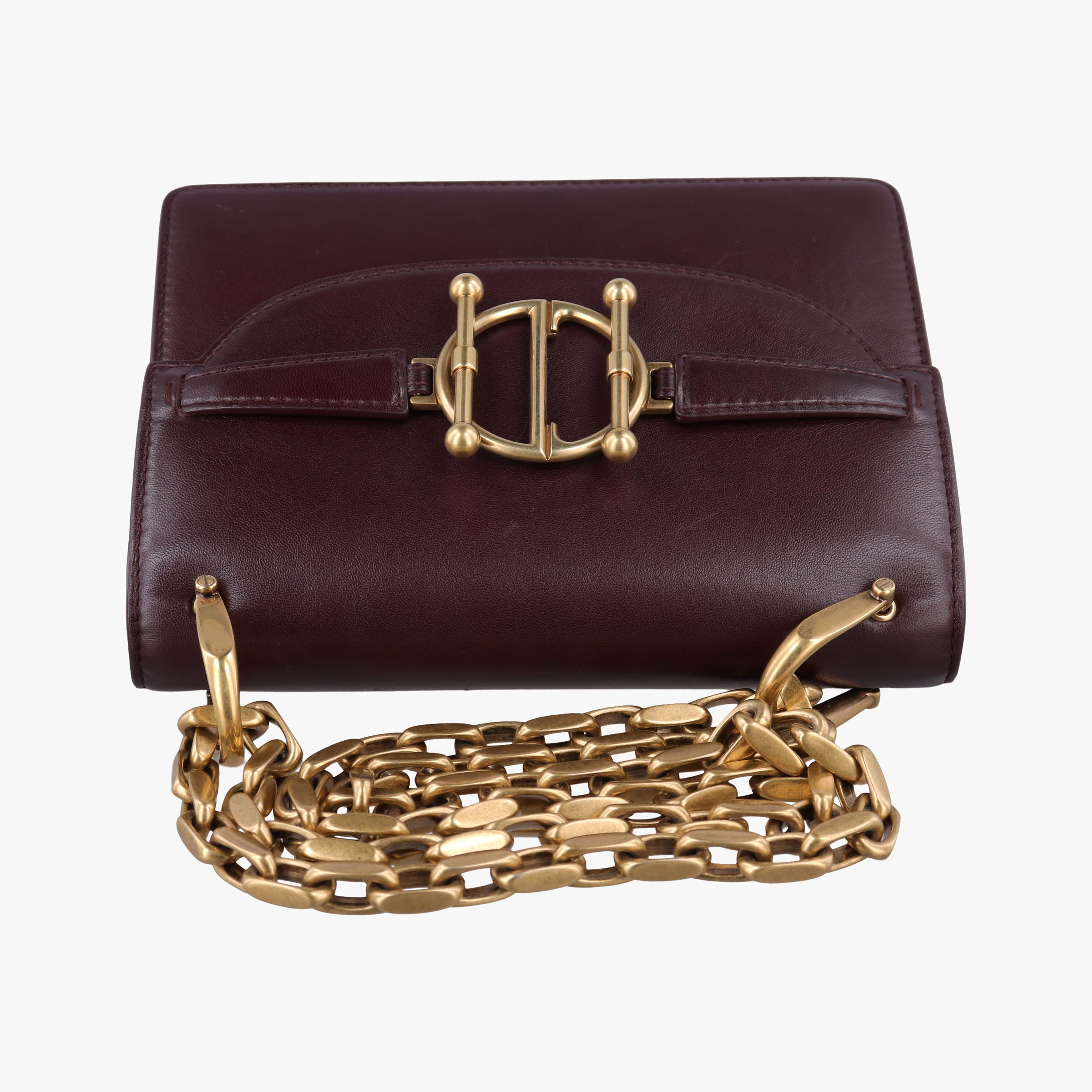 Pre-owned Christian Dior DiorDirection Bordeaux Smooth calfskin  shoulderbag | stylenewstar