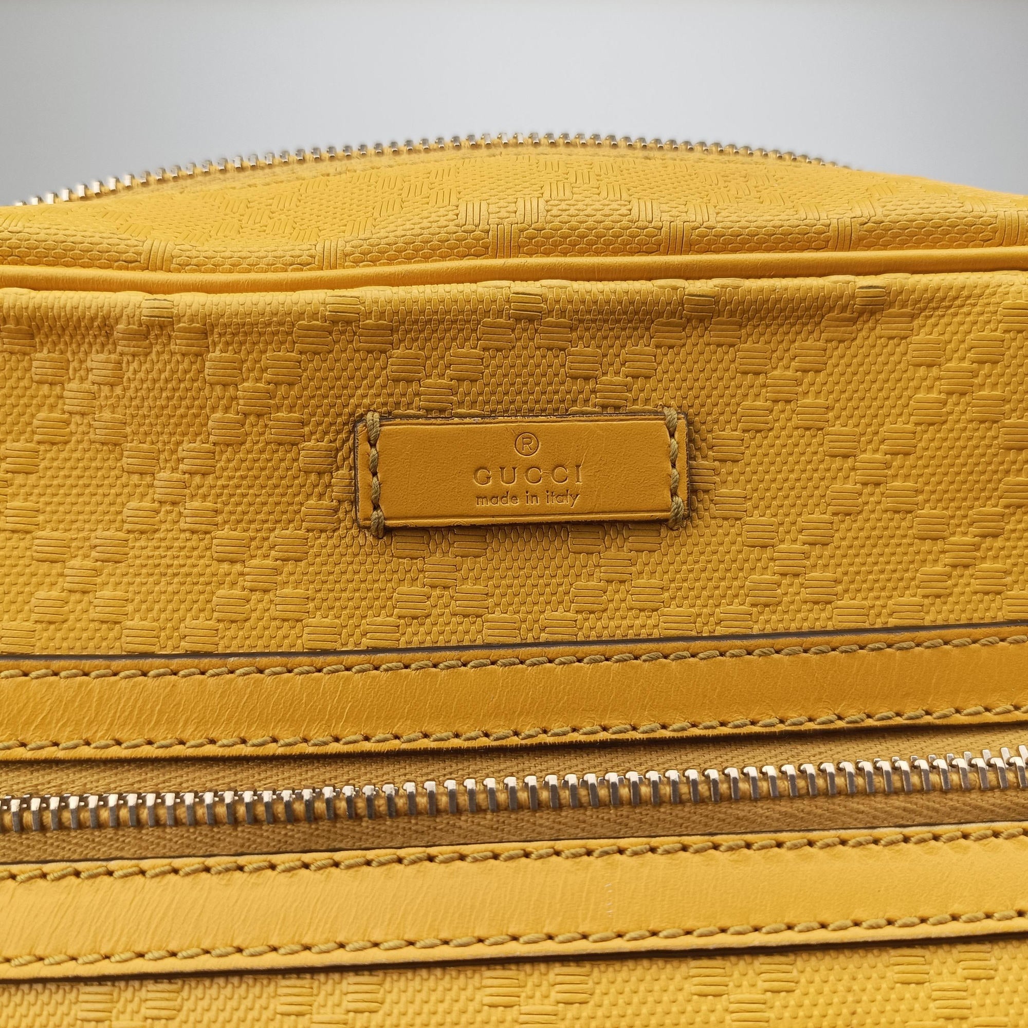 Pre-owned Gucci Diamante Yellow Leather 201448 shoulderbag | stylenewstar