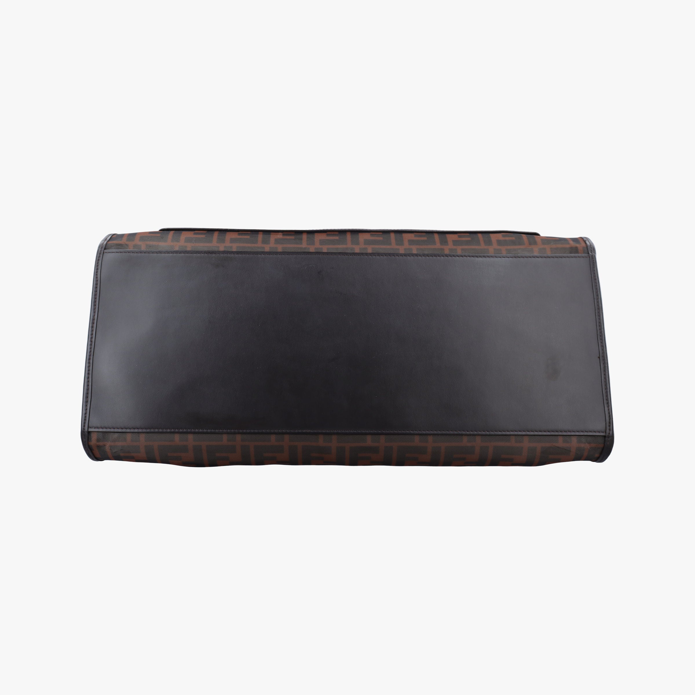 Secondhand Fendi Zucca pattern Brown mesh×Calf Leather 8BH351 shoulderbag | stylenewstar