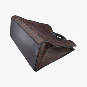 Secondhand Fendi Zucca pattern Brown mesh×Calf Leather 8BH351 shoulderbag | stylenewstar