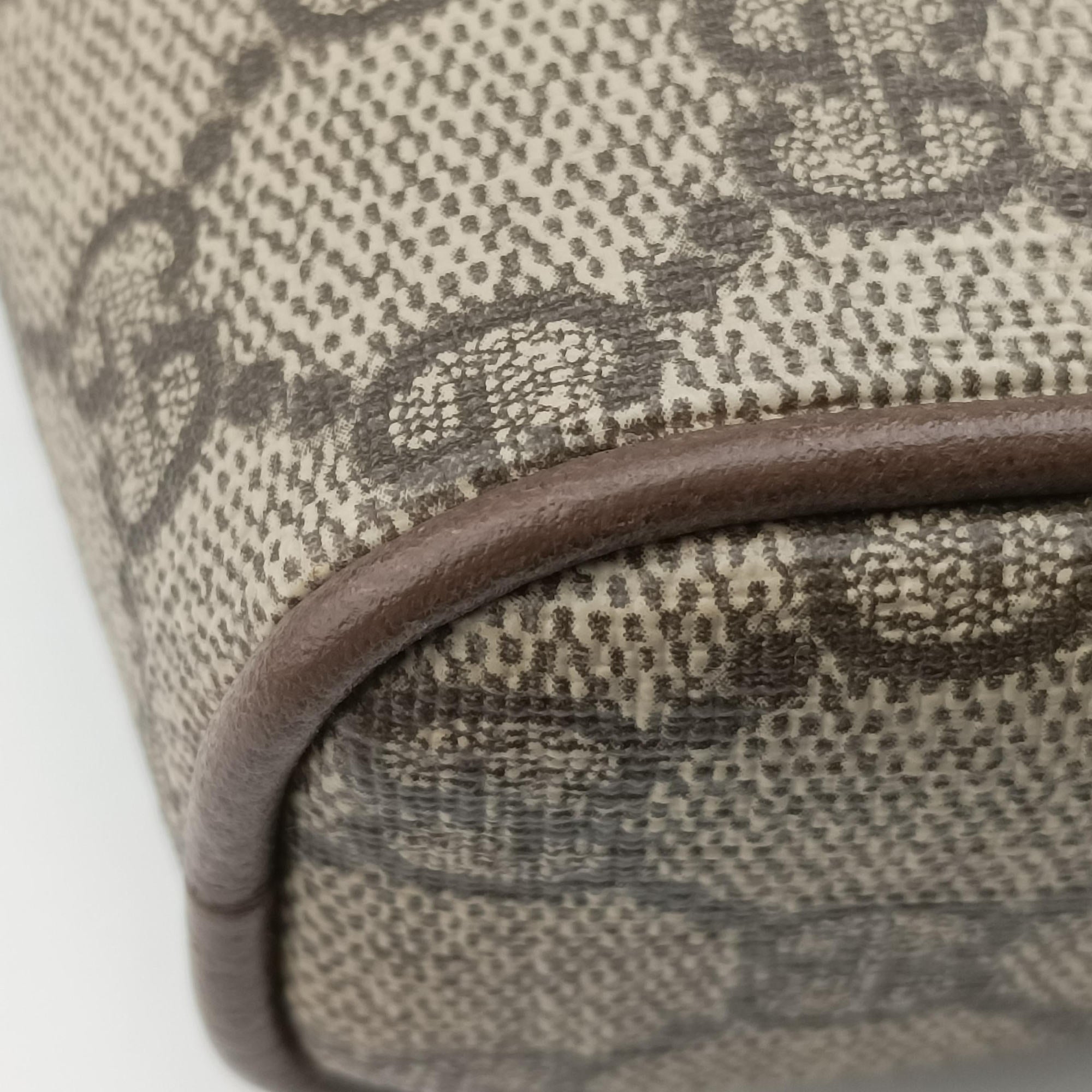 Pre-owned Gucci Ophidia Brown PVC coated canvas 517076 bum bag/waist bag | stylenewstar