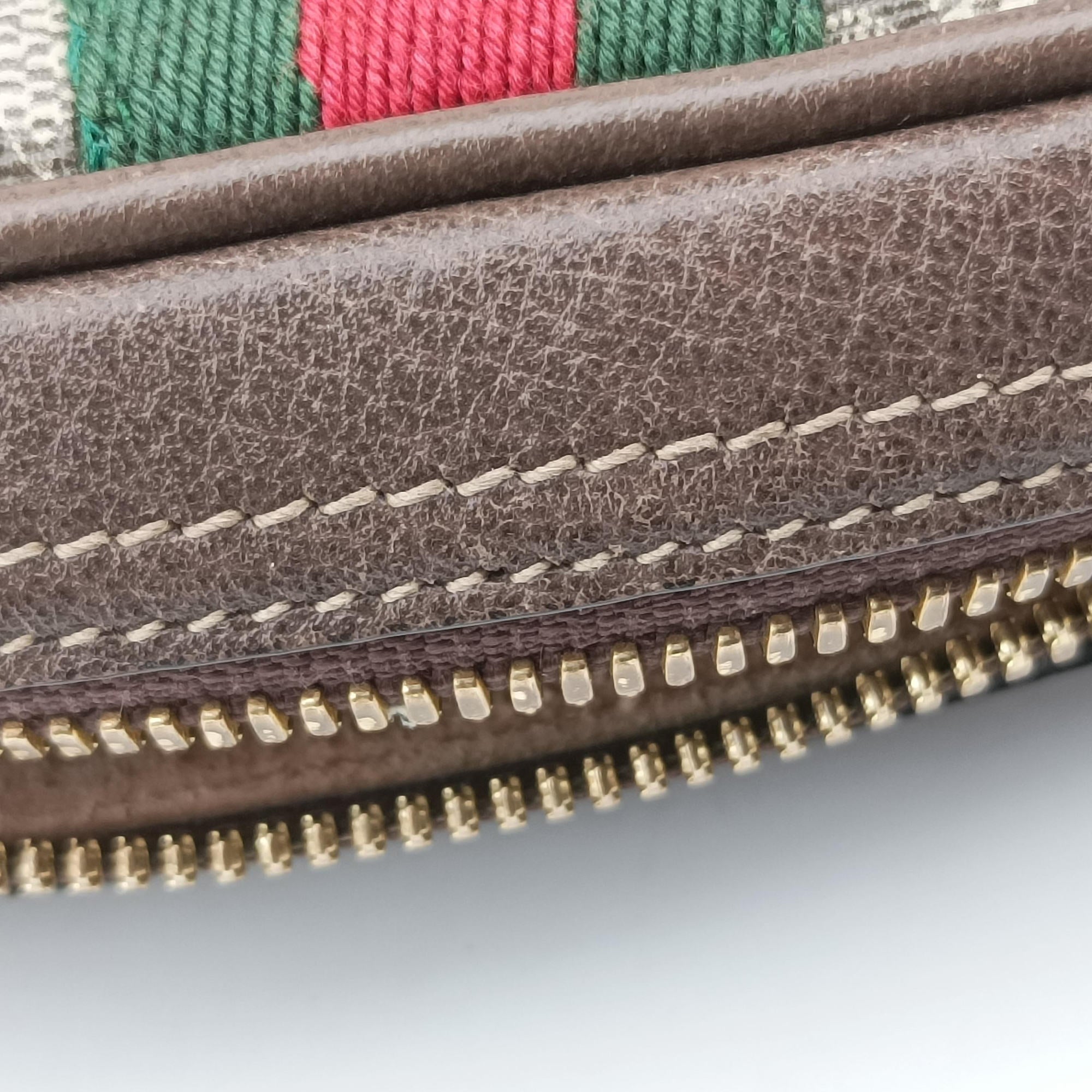 Pre-owned Gucci Ophidia Brown PVC coated canvas 517076 bum bag/waist bag | stylenewstar