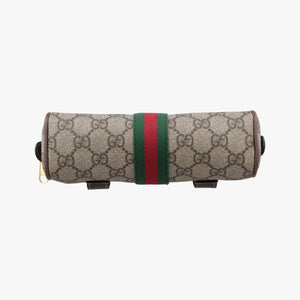 Pre-owned Gucci Ophidia Brown PVC coated canvas 517076 bum bag/waist bag | stylenewstar