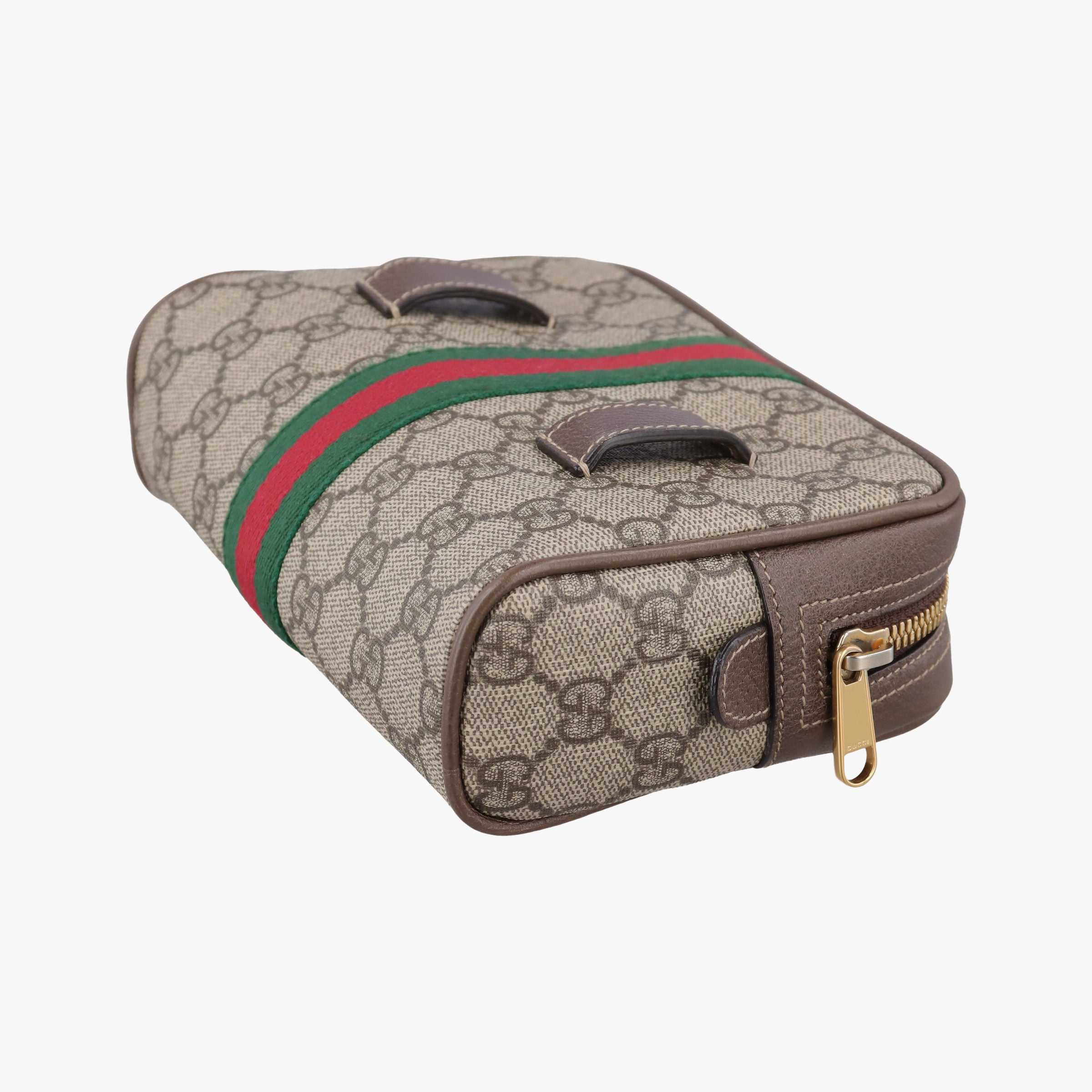 Pre-owned Gucci Ophidia Brown PVC coated canvas 517076 bum bag/waist bag | stylenewstar