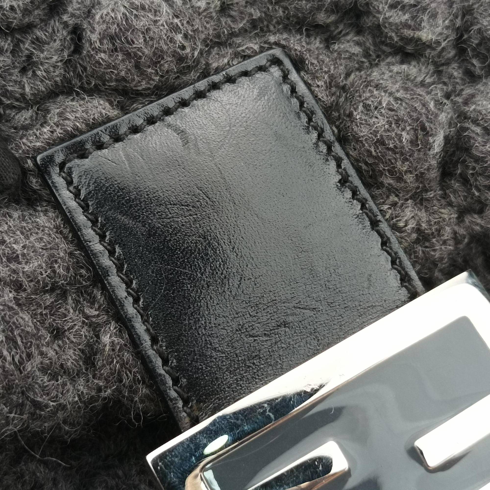 Pre-owned Fendi Baguette Grey Wool × Leather 16 160 shoulderbag | stylenewstar