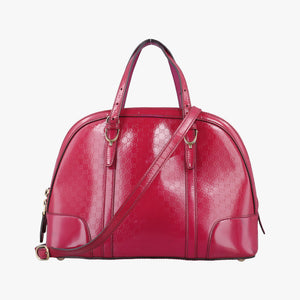 Pre-owned Gucci Microguccissima Rose Patent Leather 309617 shoulderbag | stylenewstar