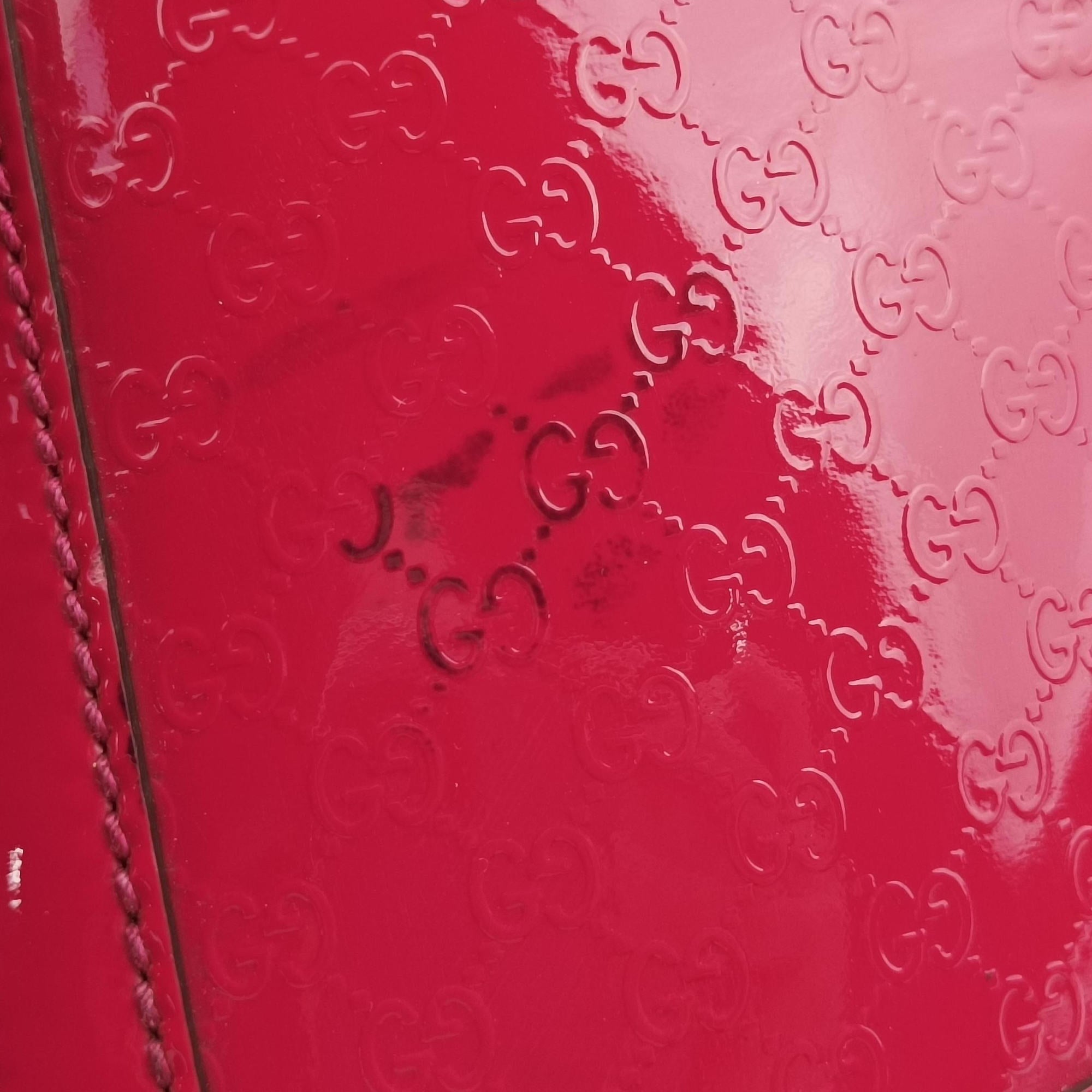 Pre-owned Gucci Microguccissima Rose Patent Leather 309617 shoulderbag | stylenewstar