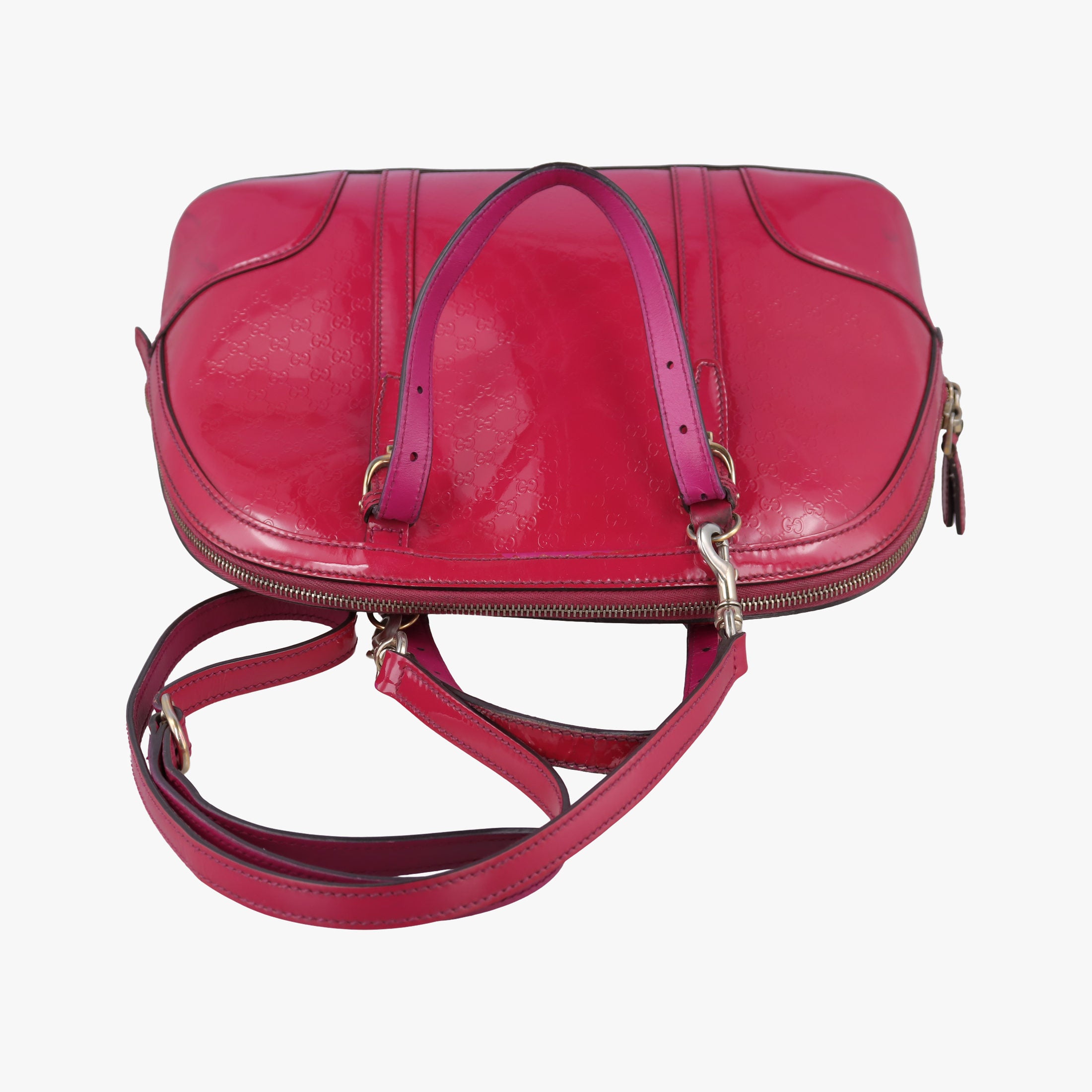 Pre-owned Gucci Microguccissima Rose Patent Leather 309617 shoulderbag | stylenewstar