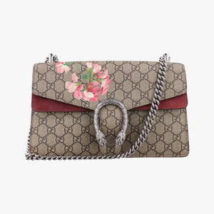 Pre-owned Gucci Dionysus beige×red×multi PVC coated canvas × suede 400249 shoulderbag | stylenewstar