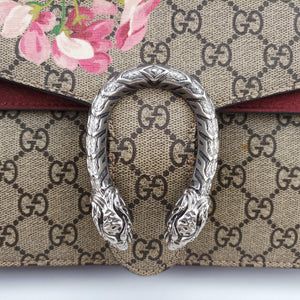 Pre-owned Gucci Dionysus beige×red×multi PVC coated canvas × suede 400249 shoulderbag | stylenewstar