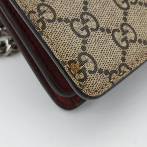 Pre-owned Gucci Dionysus beige×red×multi PVC coated canvas × suede 400249 shoulderbag | stylenewstar