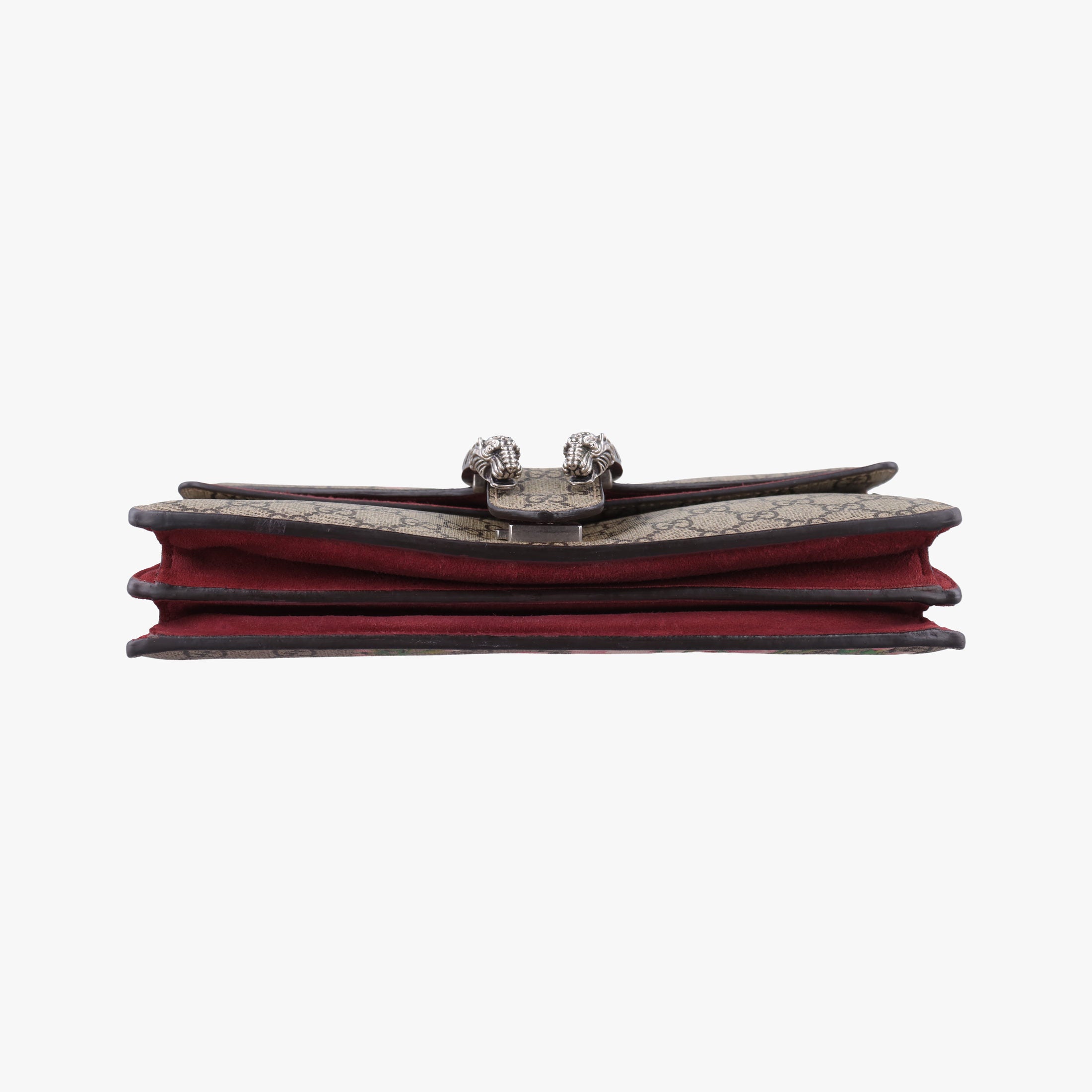 Pre-owned Gucci Dionysus beige×red×multi PVC coated canvas × suede 400249 shoulderbag | stylenewstar