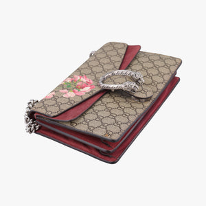 Pre-owned Gucci Dionysus beige×red×multi PVC coated canvas × suede 400249 shoulderbag | stylenewstar