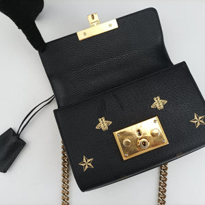 Pre-owned Gucci Padlock Black×golden Leather 432182 shoulderbag | stylenewstar