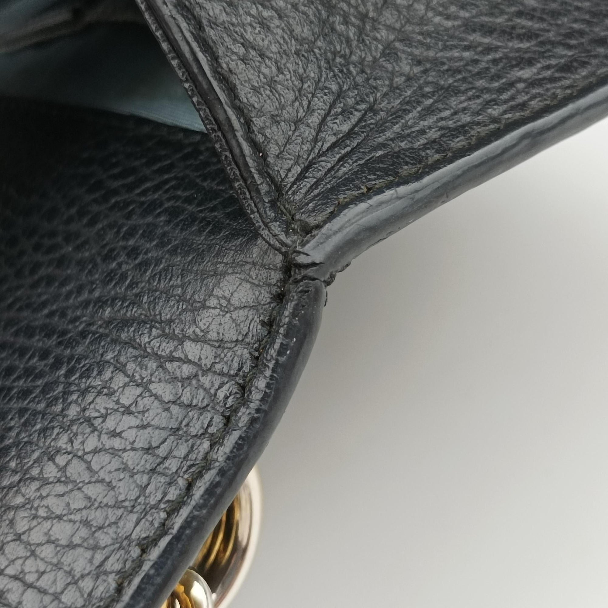 Pre-owned Gucci Padlock Black×golden Leather 432182 shoulderbag | stylenewstar
