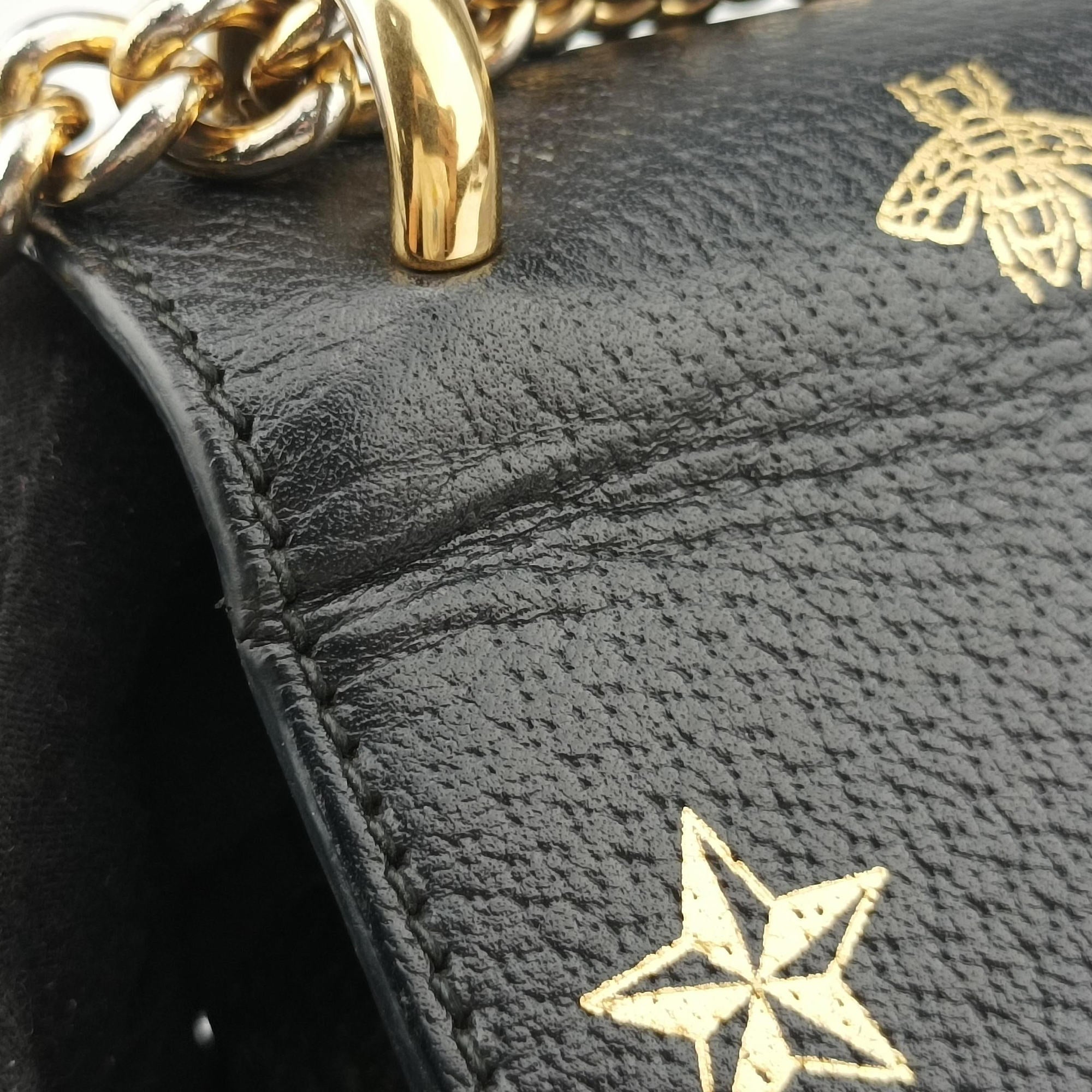 Pre-owned Gucci Padlock Black×golden Leather 432182 shoulderbag | stylenewstar