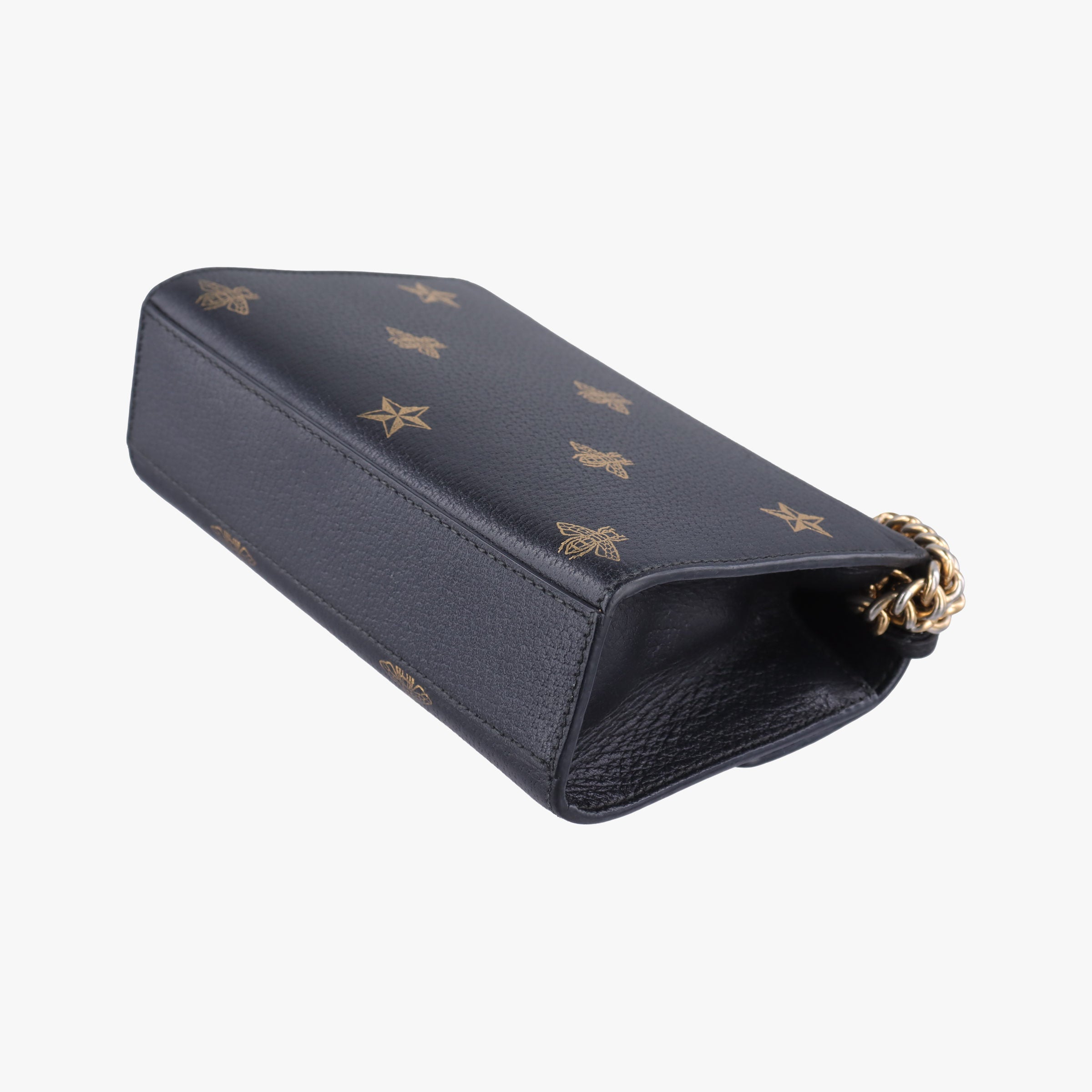 Pre-owned Gucci Padlock Black×golden Leather 432182 shoulderbag | stylenewstar