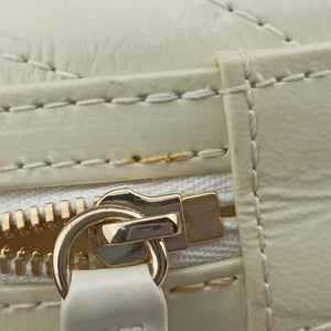 Vintage Chanel LA PAUSA Shiny Chevron Oval Tassel White Leather AS0204 shoulderbag | stylenewstar