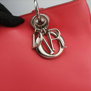 Pre-owned Christian Dior Diorissimo Pink Leather  shoulderbag | stylenewstar