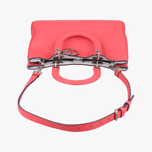 Pre-owned Christian Dior Diorissimo Pink Leather  shoulderbag | stylenewstar