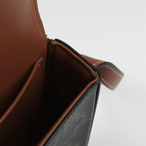 Pre-owned Celine TRIOMPHE Brown PVC coated canvas  shoulderbag | stylenewstar