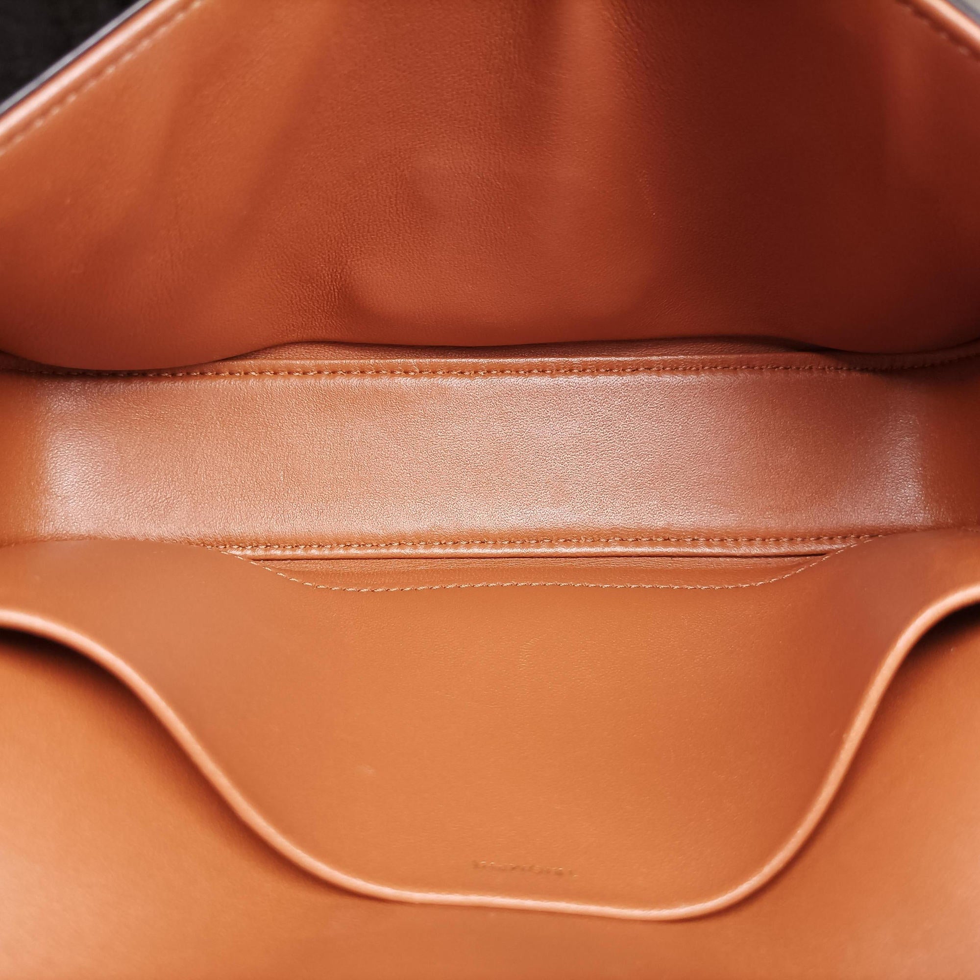 Pre-owned Celine TRIOMPHE Brown PVC coated canvas  shoulderbag | stylenewstar