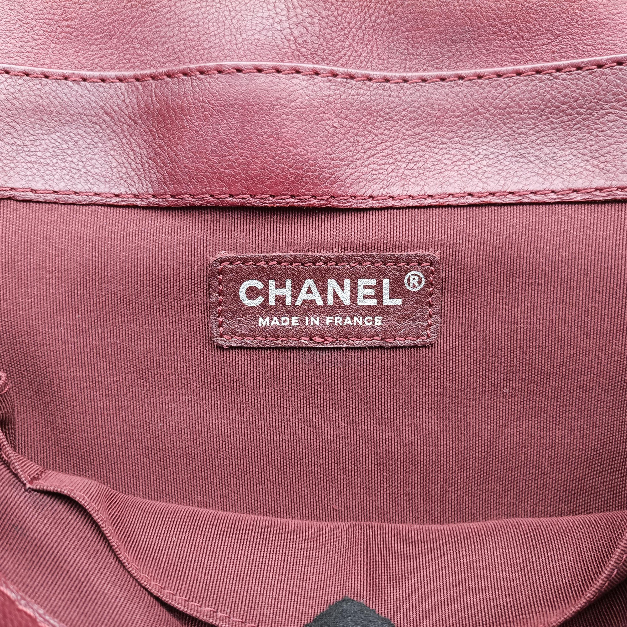 Pre-owned Chanel BOY CHANEL Red Leather A67947 shoulderbag | stylenewstar