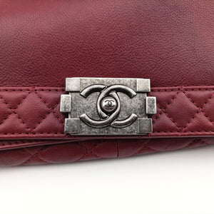 Pre-owned Chanel BOY CHANEL Red Leather A67947 shoulderbag | stylenewstar