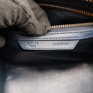 Pre-owned Celine Luggage Mini Shopper Beige×red×blue Leather×suede  handbag | stylenewstar