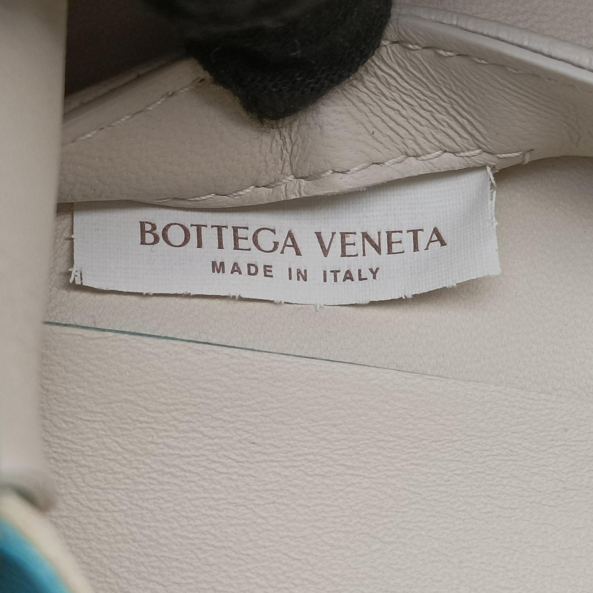 Pre-owned Bottega Veneta THE ARCO Tote Blue lambskin  handbag | stylenewstar