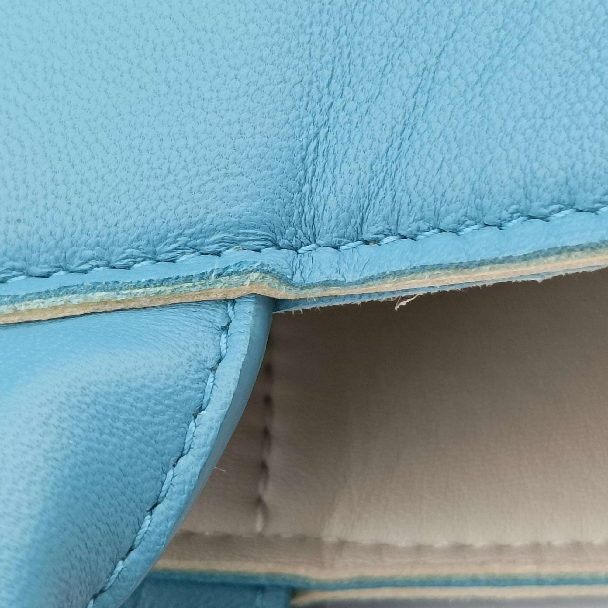 Pre-owned Bottega Veneta THE ARCO Tote Blue lambskin  handbag | stylenewstar