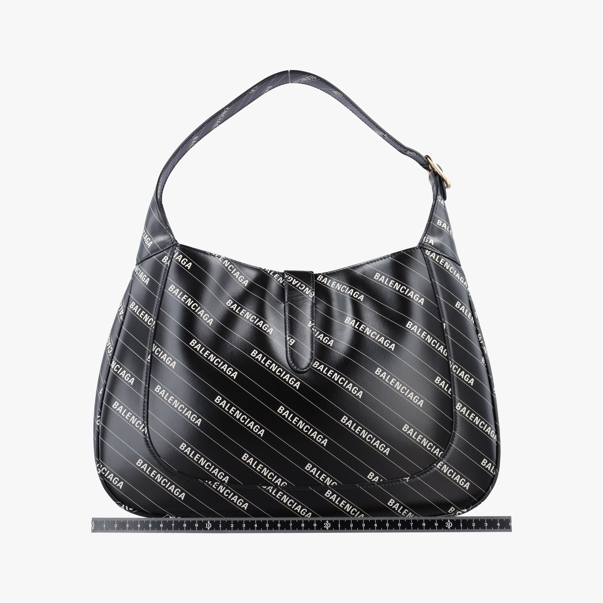Pre-owned Gucci Gucci x Balenciaga The Hacker Project Jackie 1961 Black Leather 636712 shoulderbag | stylenewstar