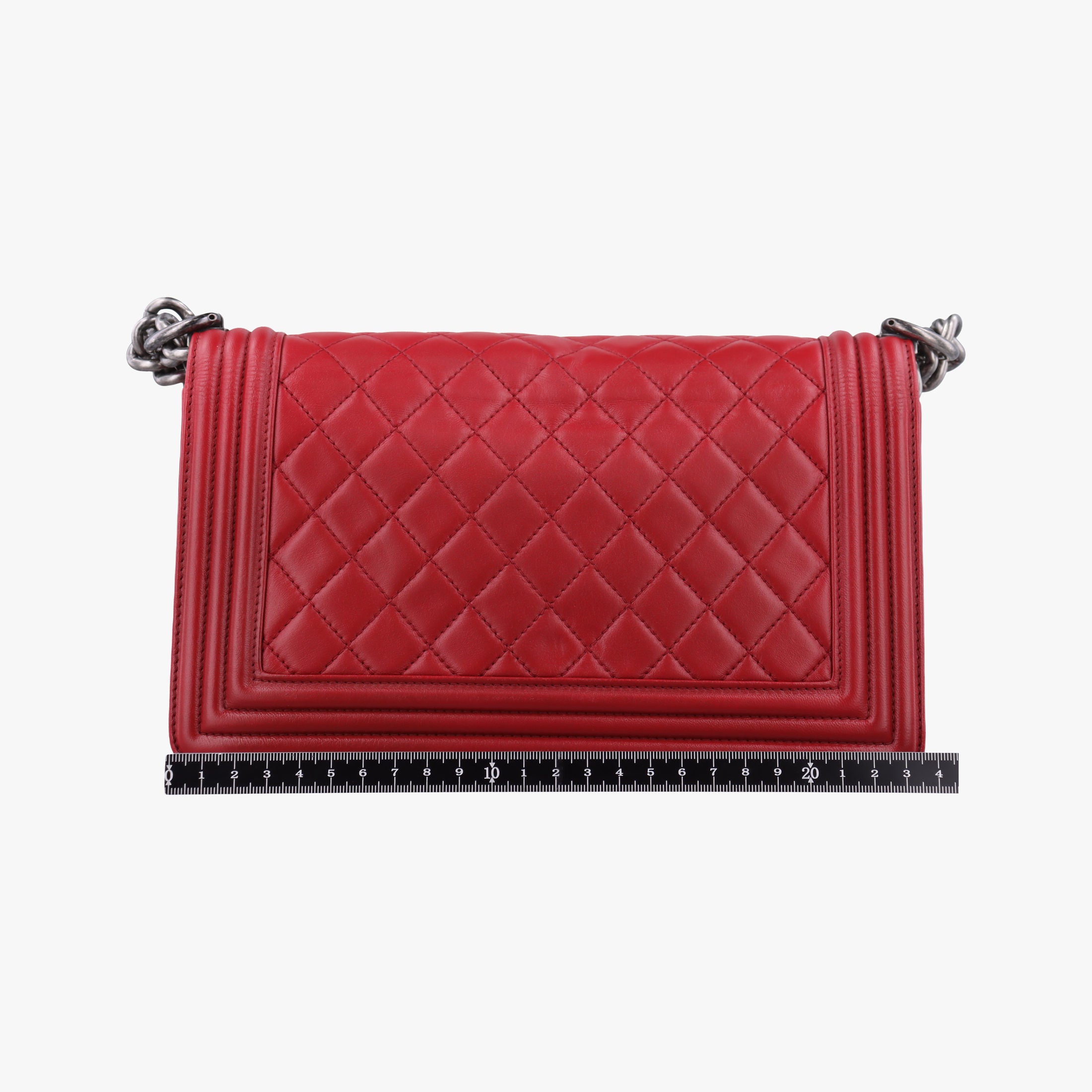 Secondhand Chanel BOY CHANEL Red Leather A67086 shoulderbag | stylenewstar
