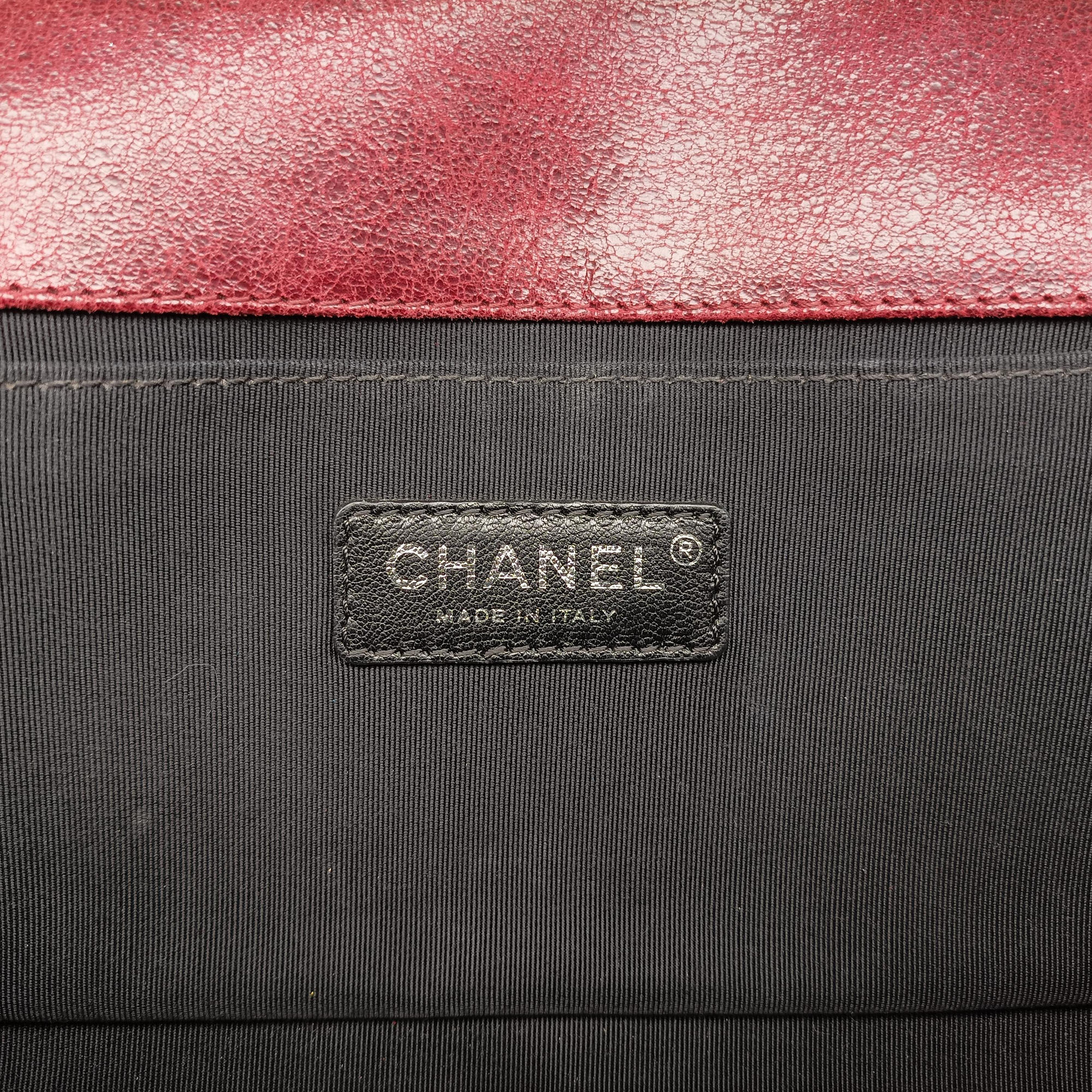 Pre-owned Chanel BOY CHANEL Red Leather A67755 shoulderbag | stylenewstar
