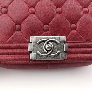 Pre-owned Chanel BOY CHANEL Red Leather A67755 shoulderbag | stylenewstar
