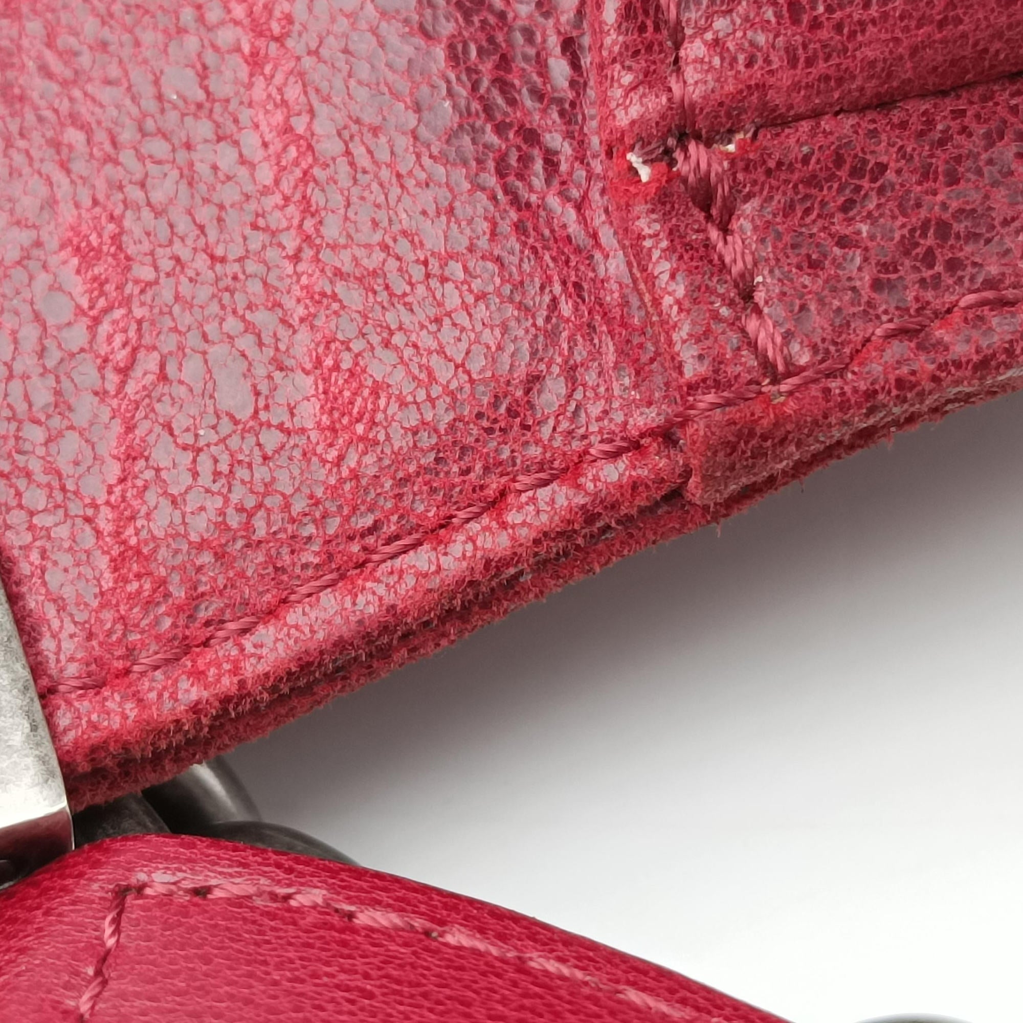 Pre-owned Chanel BOY CHANEL Red Leather A67755 shoulderbag | stylenewstar