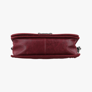 Pre-owned Chanel BOY CHANEL Red Leather A67755 shoulderbag | stylenewstar