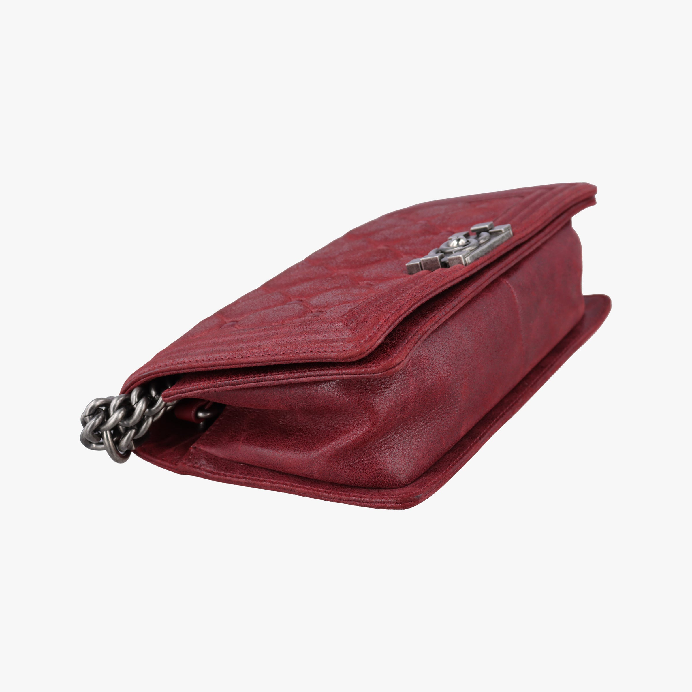 Pre-owned Chanel BOY CHANEL Red Leather A67755 shoulderbag | stylenewstar