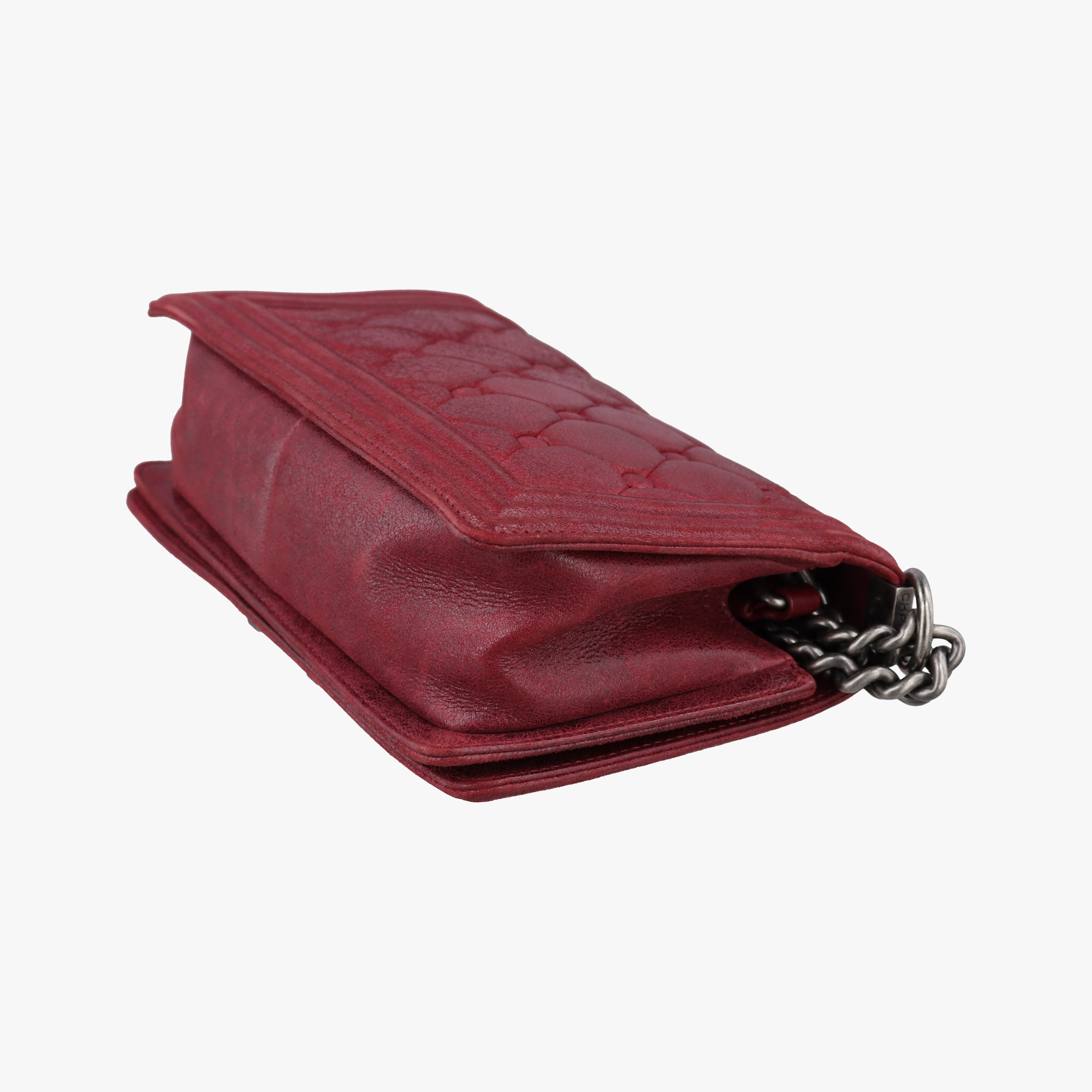 Pre-owned Chanel BOY CHANEL Red Leather A67755 shoulderbag | stylenewstar