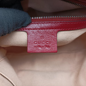 Secondhand Gucci GG Marmont Bamboo Top Handle Black×Red Leather 602270 shoulderbag | stylenewstar