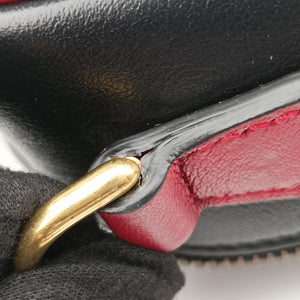 Secondhand Gucci GG Marmont Bamboo Top Handle Black×Red Leather 602270 shoulderbag | stylenewstar