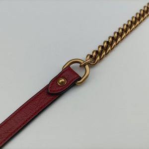 Secondhand Gucci GG Marmont Bamboo Top Handle Black×Red Leather 602270 shoulderbag | stylenewstar