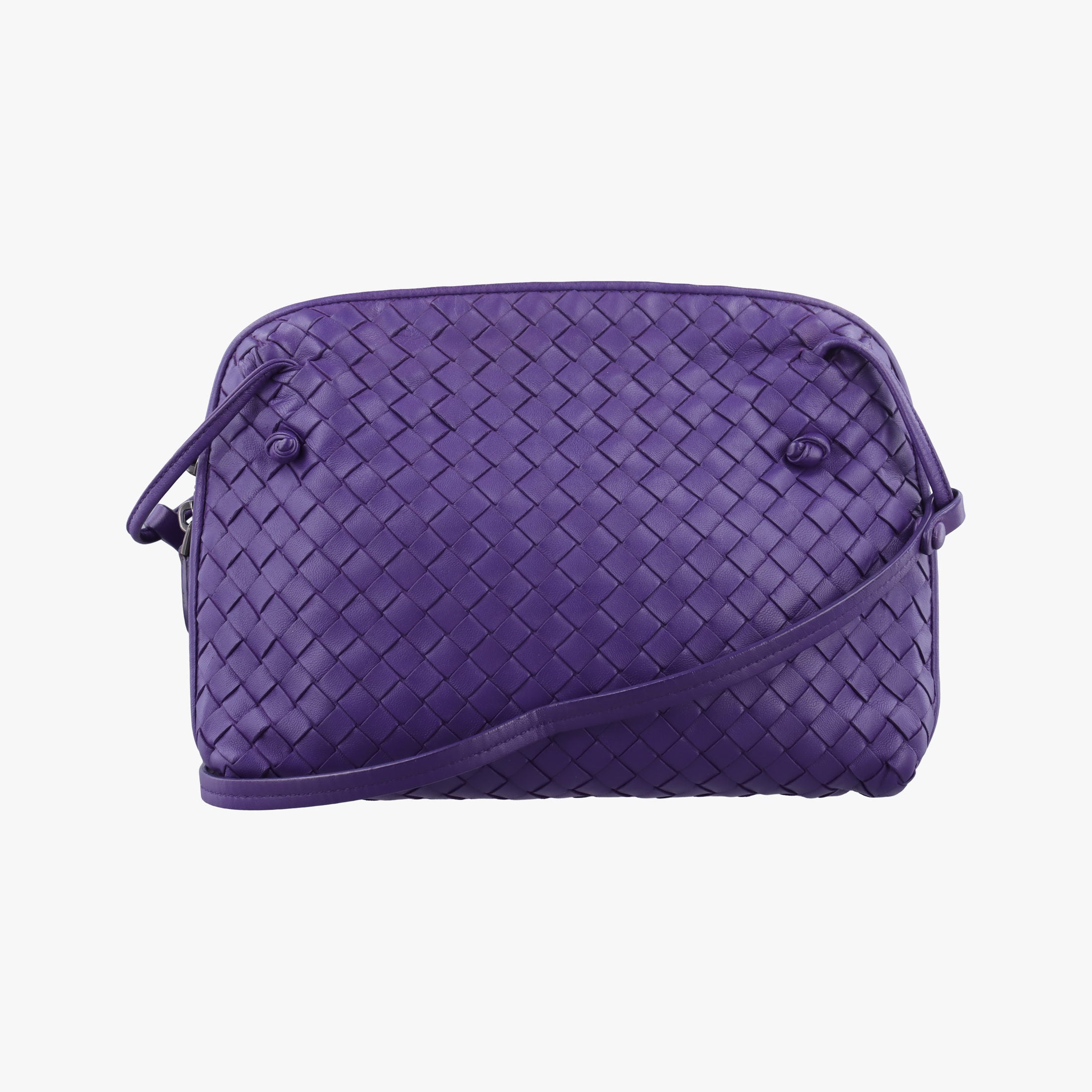 Vintage Bottega Veneta NODINI Intrecciato Purple lambskin  shoulderbag | stylenewstar